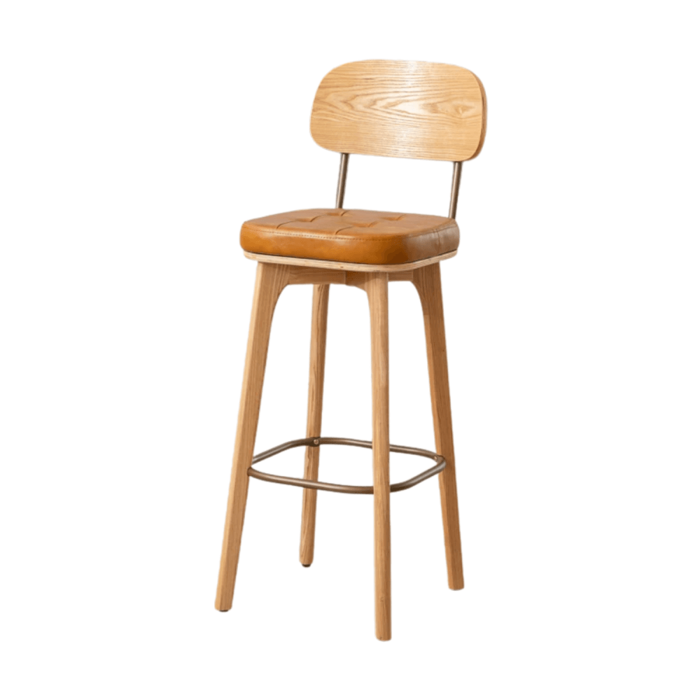 เก้าอี้บาร์ MY DOLLS HOUSE COCO 65 ซม. สีไม้อ่อน เบาะสีน้ำตาล